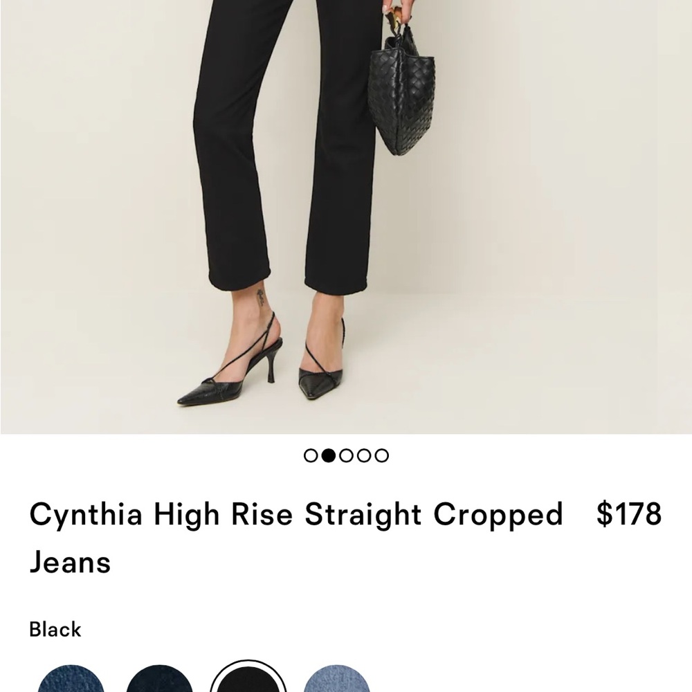 Reformation Cynthia High Rise Straight Cropped Jeans